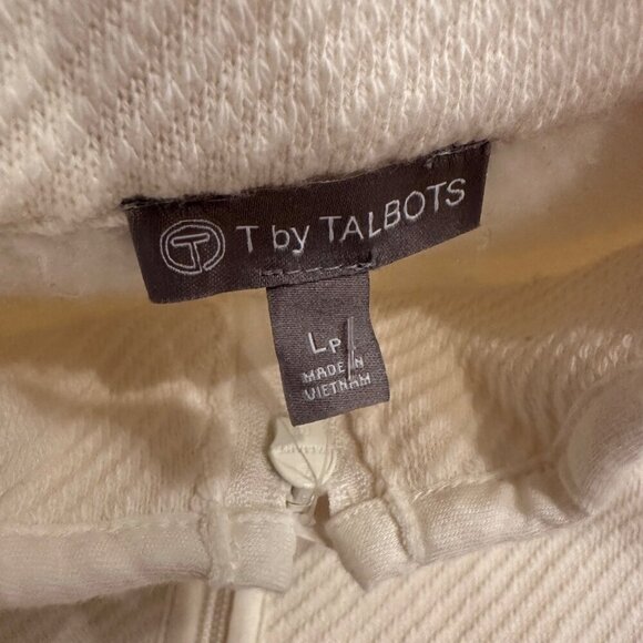 T BY TALBOTS WOMENS TEXTURED WHITE VEST NWT SIZE LARGE PETITE - Picture 6 of 7